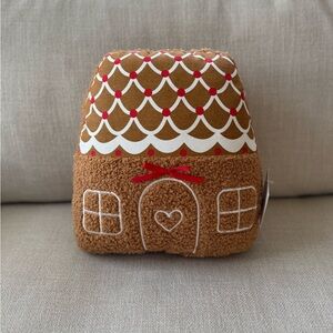 NWT Target Bullseye Playground 2024 Holiday Gingerbread House Decorative Pillow